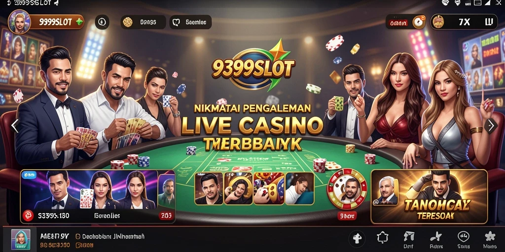 Tampilan gameplay Live Casino yang menarik dan interaktif dari 9399SLOT.