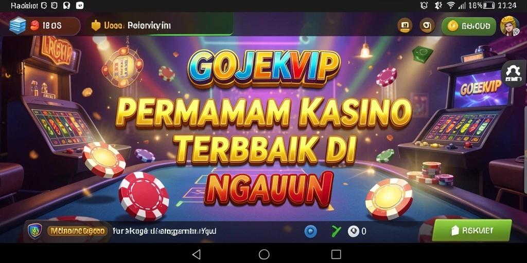 Tampilan utama gameplay GOJEKVIP dengan berbagai permainan kasino.