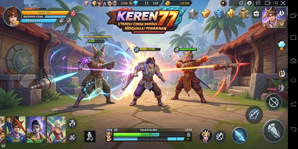 Tangkapan layar KEREN77 yang menampilkan aksi strategi dalam gameplay.
