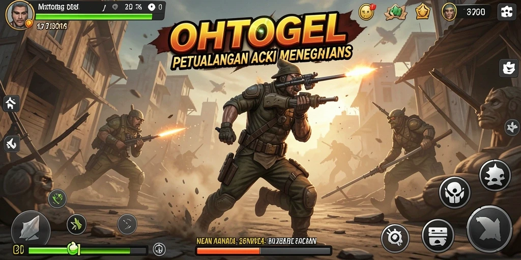 Screenshot OHTOGEL menampilkan aksi intens dalam gameplay yang seru.