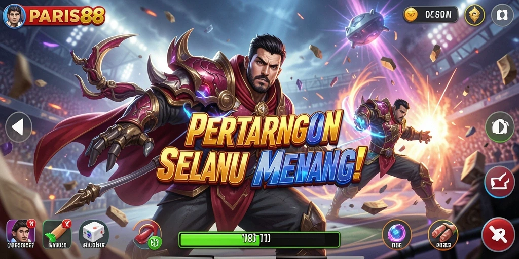 Screenshot gameplay PARIS88 menampilkan aksi pertarungan yang mendebarkan.
