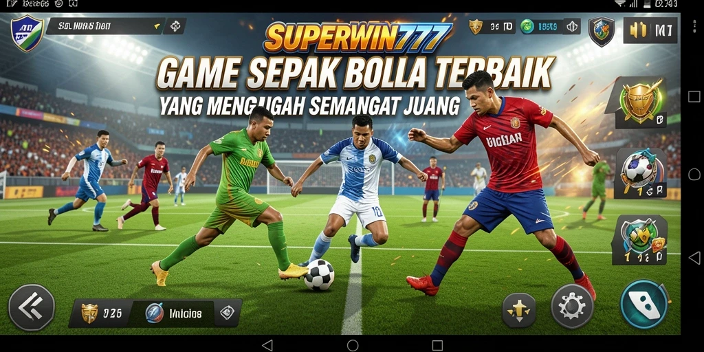 Tampilan menyerupai pertandingan sepak bola nyata di <strong>SUPERWIN777</strong>