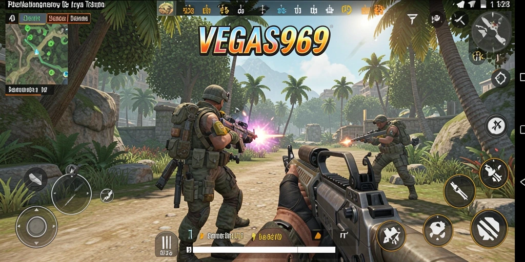 Tampilan gameplay seru dalam pertempuran TPS yang mendebarkan.